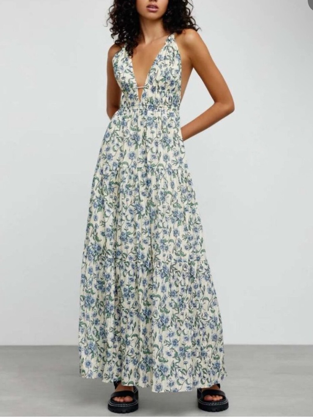 Significant Other Cornflower Daisy Isobel Maxi Dress Size 6 8166